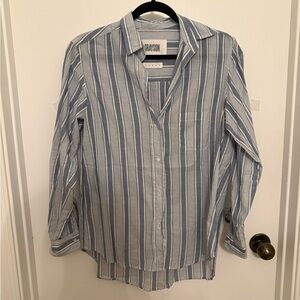Grayson Casual Blue Striped Shirt